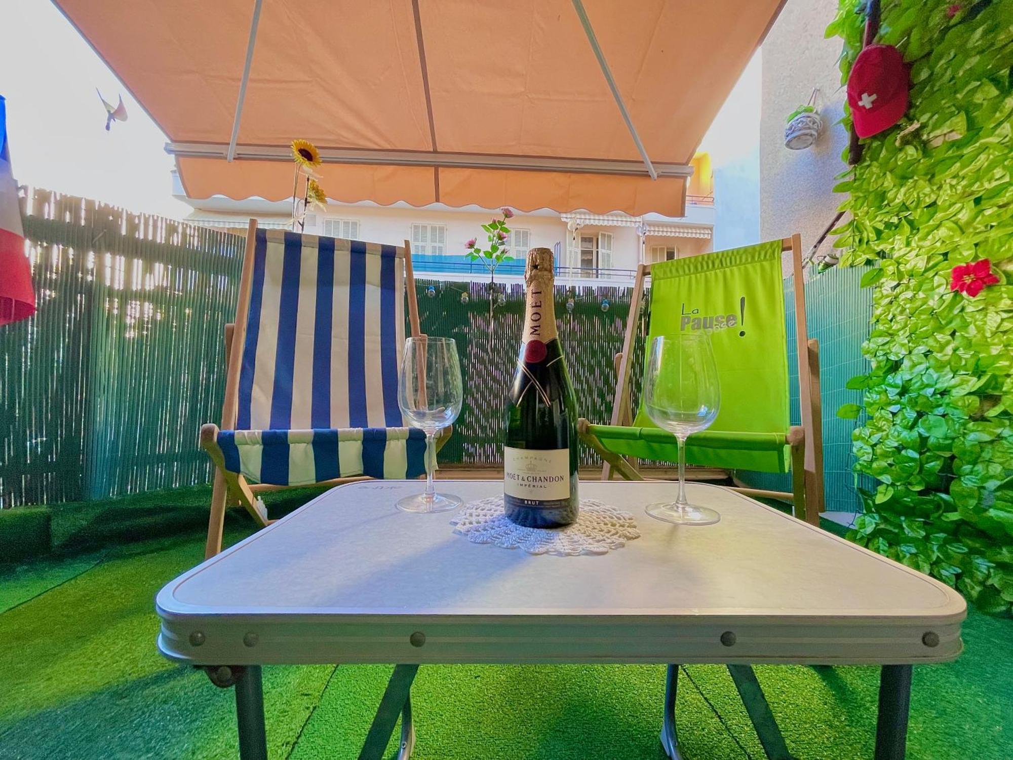 Confortable Studio A Nice Centre Cote Plage Bel Terrasse Paddle ภายนอก รูปภาพ