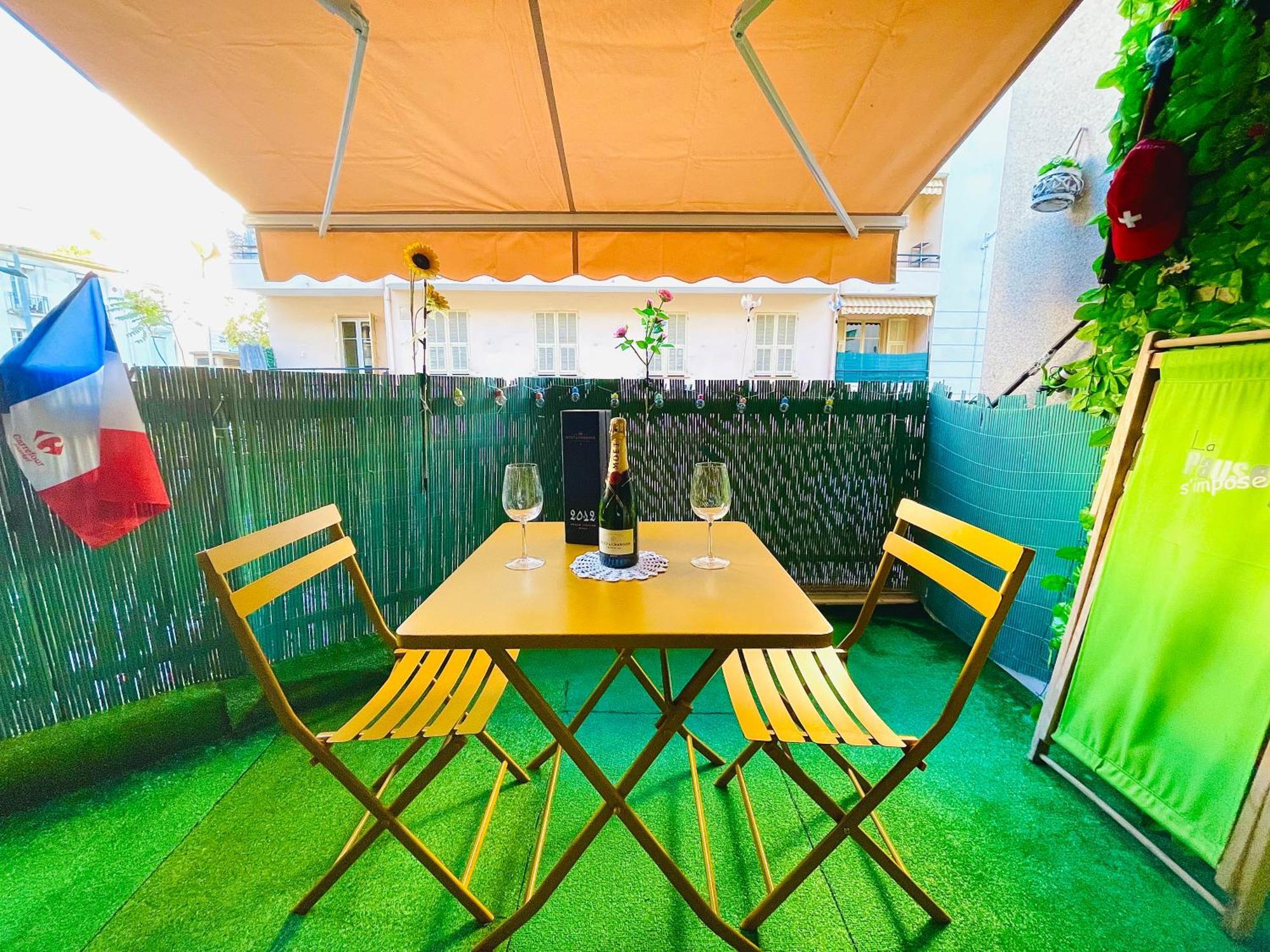Confortable Studio A Nice Centre Cote Plage Bel Terrasse Paddle ภายนอก รูปภาพ