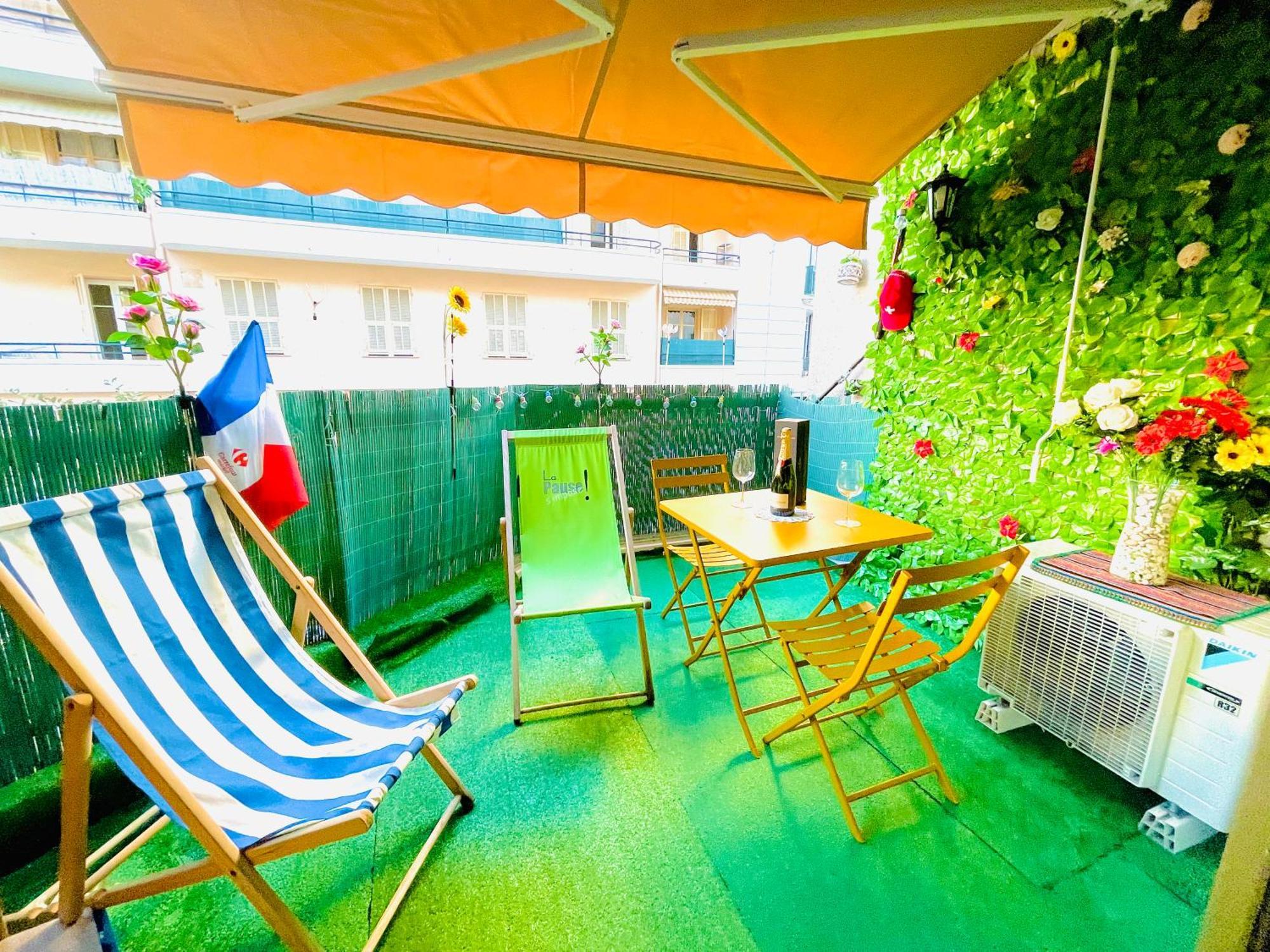 Confortable Studio A Nice Centre Cote Plage Bel Terrasse Paddle ภายนอก รูปภาพ
