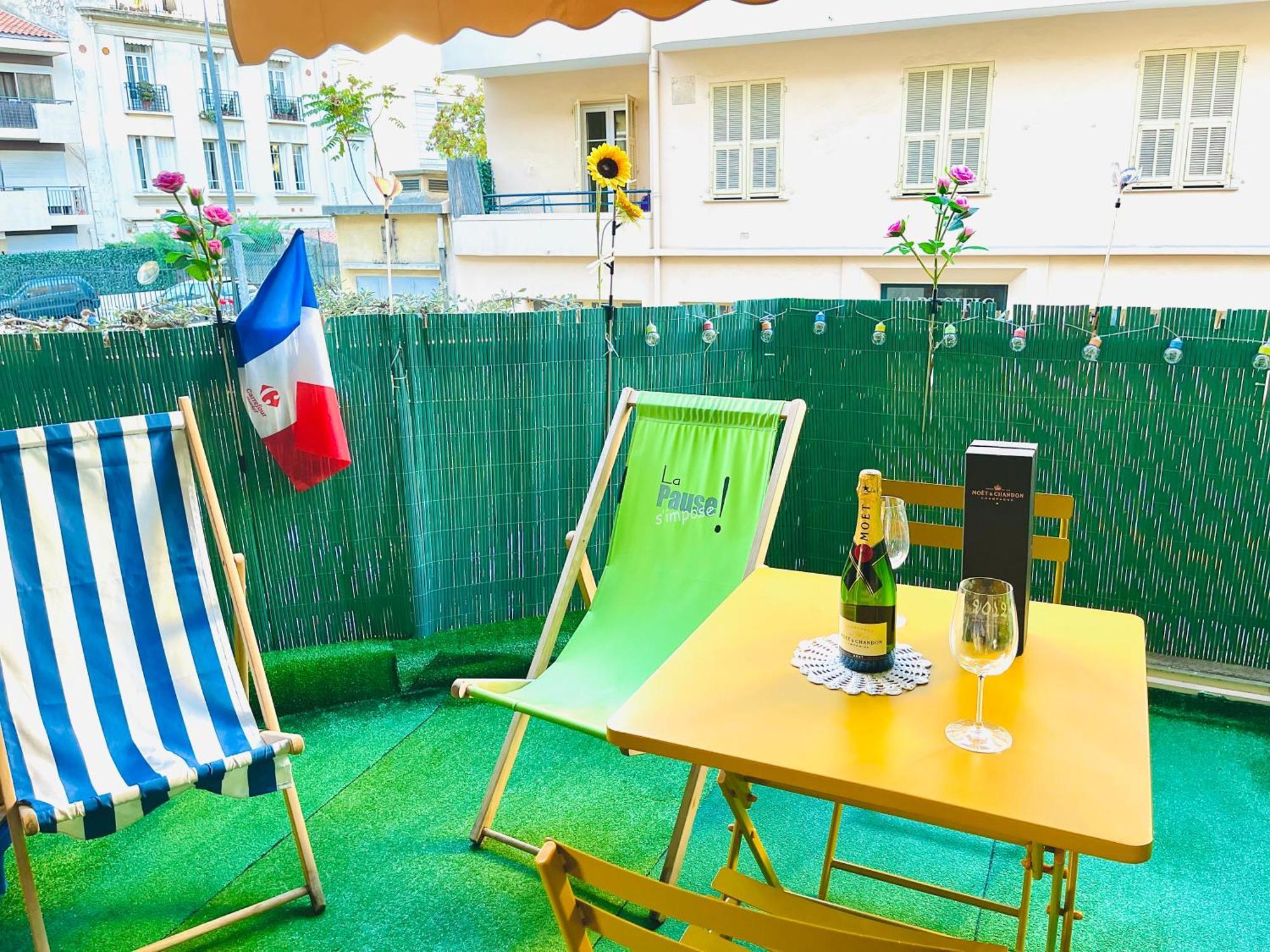 Confortable Studio A Nice Centre Cote Plage Bel Terrasse Paddle ภายนอก รูปภาพ